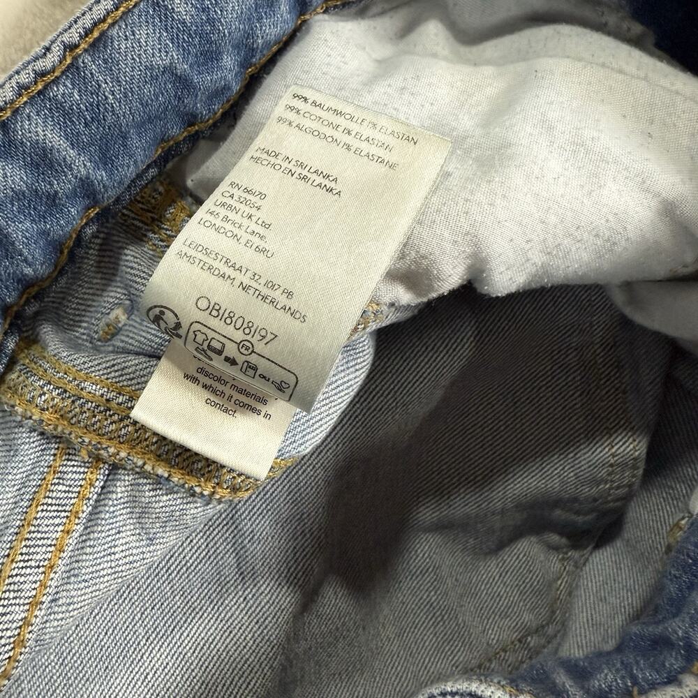 Anthropologie Pilcro The Kenna Mid Rise Heritage Barrel Jeans Blue Size 27 Denim - Picture 10 of 10